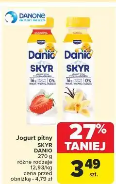 Carrefour Jogurt skyr truskawka Danone Danio oferta