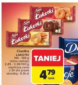 Carrefour Ciastka deserowe z cukrem San Łakotki oferta