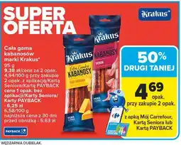 Carrefour Kabanosy z bekonem Krakus Animex oferta