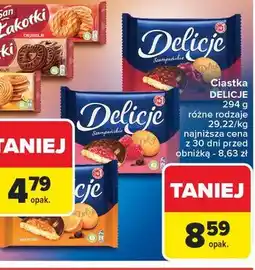 Carrefour Ciastka z galaretką malinową Delicje Szampańskie oferta