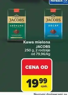 Carrefour Kawa decaf Jacobs Kronung oferta
