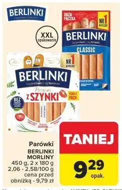 Carrefour Parówki z szynki Morliny Berlinki oferta