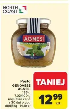 Carrefour Pesto sos z bazylią genovese Agnesi oferta