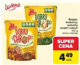 Carrefour Krakersy obficie posypane ziarnami sezamu lnu i chia Lajkonik Dobry Chrup oferta