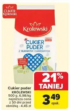 Carrefour Cukier puder z buraków cukrowych Królewski oferta