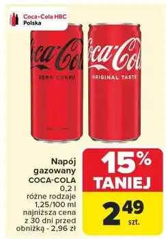 Carrefour Napój Coca-Cola Zero oferta
