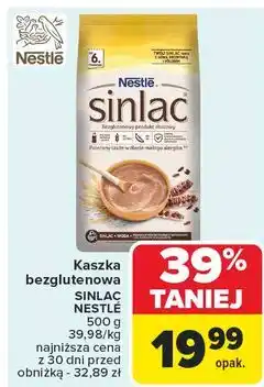 Carrefour Kaszka zbożowa bezglutenowa Nestle Sinlac oferta