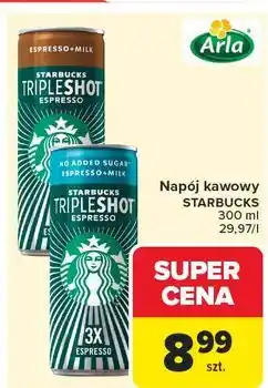 Carrefour Napój tripleshot espresso bez cukru Starbucks oferta