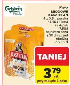 Carrefour Piwo Kasztelan Miodowe oferta