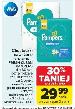 Carrefour Chusteczki nawilżane Pampers Sensitive oferta