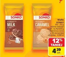 Carrefour Wafle ryżowo-kukurydziane karmelowe Sonko oferta