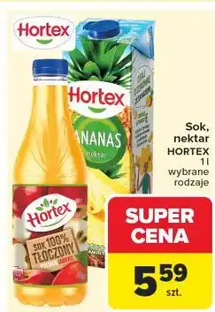 Carrefour Sok jabłkowy 100% Hortex oferta