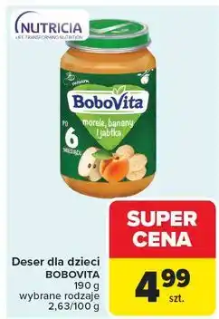 Carrefour Morele banany i jabłka Bobovita oferta
