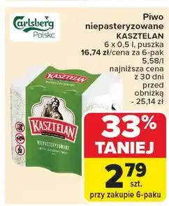 Carrefour Piwo Kasztelan Niepasteryzowane oferta