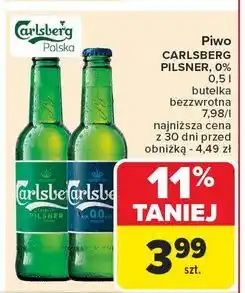 Carrefour Piwo Carlsberg 0% oferta