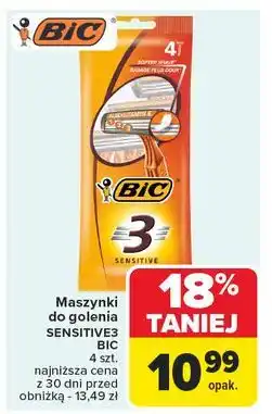Carrefour Maszynka do golenia Bic 3 Sensitive oferta