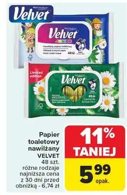 Carrefour Papier nawilżany Velvet Junior oferta