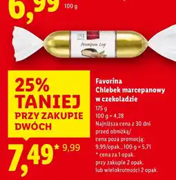 Lidl Chlebek marcepanowy w czekoladzie Favorina oferta