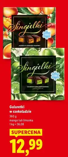 Lidl Ciastka Galaretki w czekoladzie mango lub limonka oferta