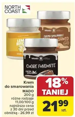 Carrefour Krem do smarowania Mado różne rodzaje North Coast oferta
