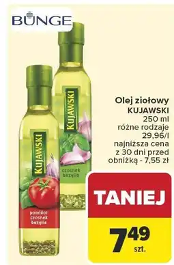 Carrefour Olej ziołowy Kujawski różne rodzaje oferta