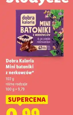 Lidl Batoniki mini z nerkowców Dobra Kaloria oferta