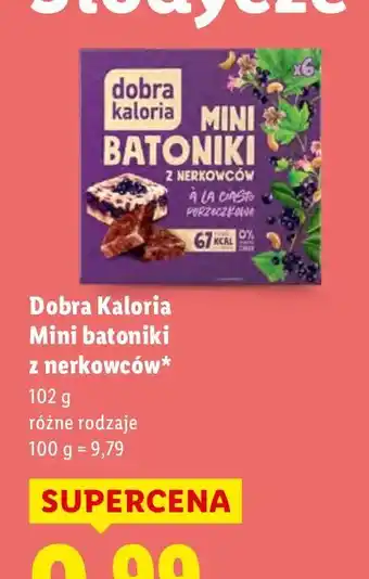 Lidl Batoniki mini z nerkowców Dobra Kaloria oferta