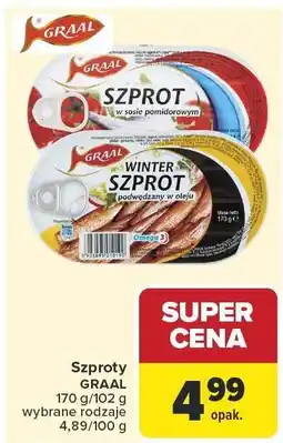 Carrefour Szproty Graal różne rodzaje oferta