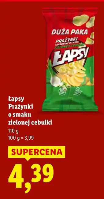 Lidl Prażynki Lapsy o smaku zielonej cebulki oferta