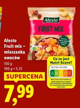 Lidl Bakalie Alesto Fruit mix - mieszanka owoców oferta