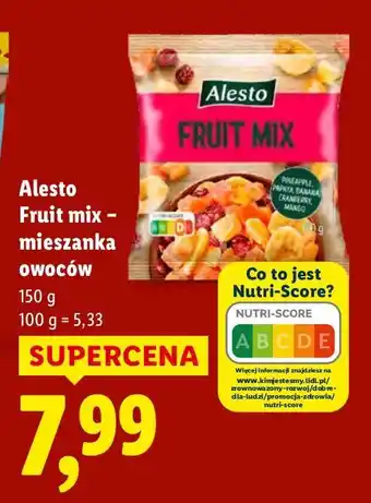 Lidl Bakalie Alesto Fruit mix - mieszanka owoców oferta