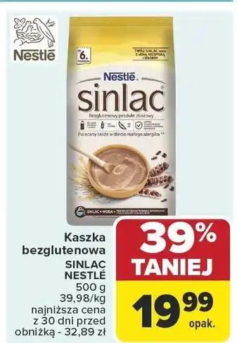 Carrefour Kaszka bezglutenowa Sinlac Nestle oferta