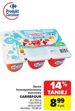 Carrefour Serek homogenizowany owocowy Carrefour oferta