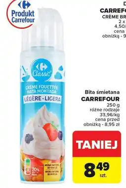 Carrefour Bita śmietana Carrefour oferta