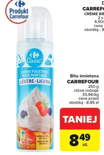 Carrefour Bita śmietana Carrefour oferta