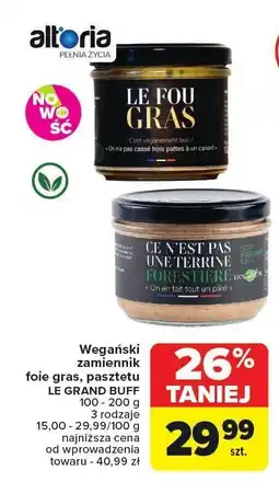 Carrefour Wegański zamiennik foie gras Le Grand Buff oferta