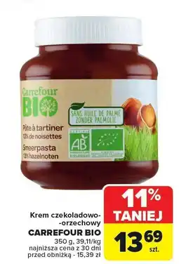 Carrefour Krem czekoladowo-orzechowy Carrefour Bio oferta