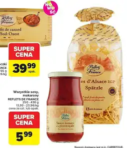 Carrefour Sosy, makarony Reflets de France oferta