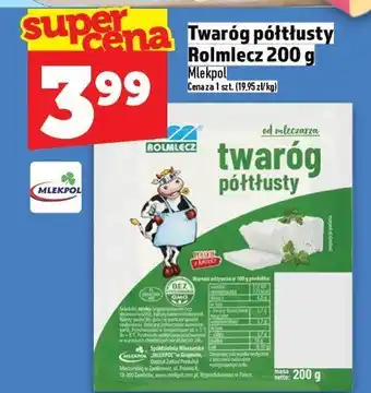 Topaz Twaróg półtłusty Rolmlecz 200g Mlekpol oferta