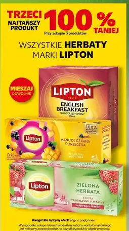 Kaufland Herbata z nutą truskawki i maliny Lipton Green Tea oferta