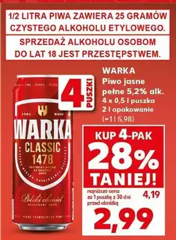 Kaufland Piwo Warka oferta