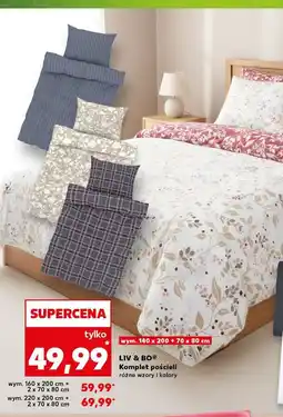 Kaufland Komplet pościeli 160 x 220 cm + 2 70 80 Liv & Bo oferta