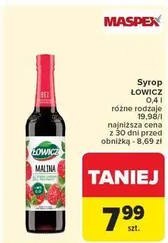 Carrefour Syrop malinowy Łowicz oferta