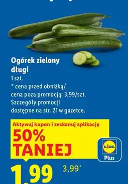 Lidl Ogórek zielony długi Lidl oferta