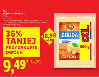 Lidl Ser Pilos Gouda w kawałku XXL oferta