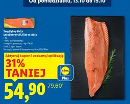 Lidl Łosoś norweski, filet ze skórą Targ Rybny Lidla oferta