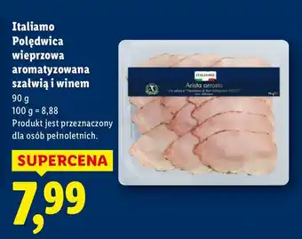 Lidl Polędwica wieprzowa aromatyzowana szałwią i winem Italiamo oferta