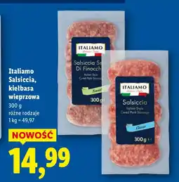 Lidl Kiełbasa wieprzowa Salsiccia Italiamo oferta