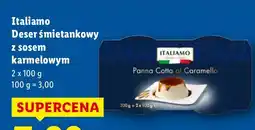 Lidl Deser śmietankowy z sosem karmelowym Italiamo oferta