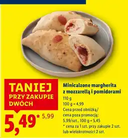 Lidl Minicalzone margherita z mozzarellą i pomidorami Piekarnia Lidla oferta